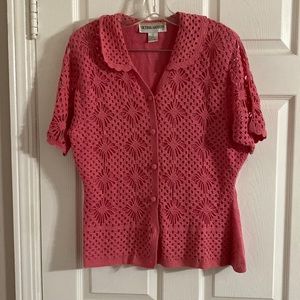 Victoria harbour Short sleeve crocheted sweater